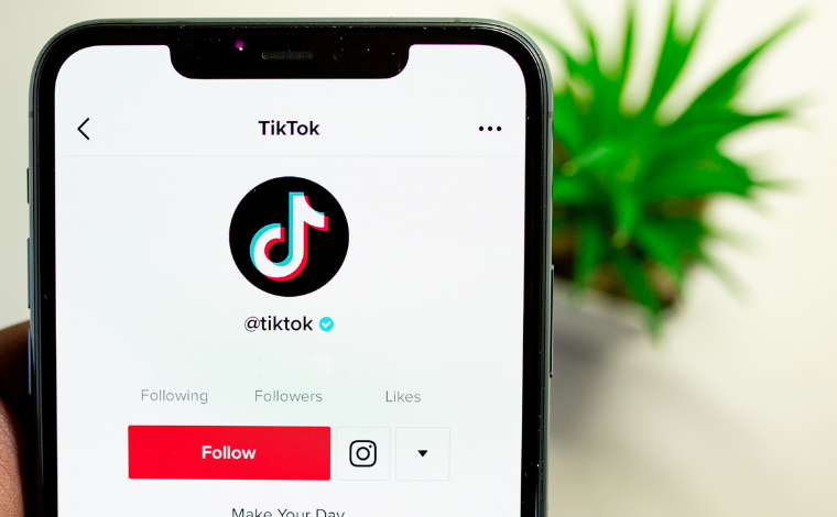 A phone screen showing TikTok