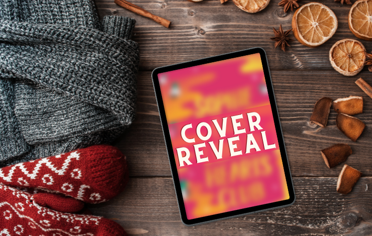 Kindle showing a blurred cover and the words Cover Reveal on top