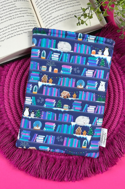A bookshelf book sleeve